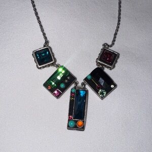 Firefly Multicolor Geometric Pendant Necklace
